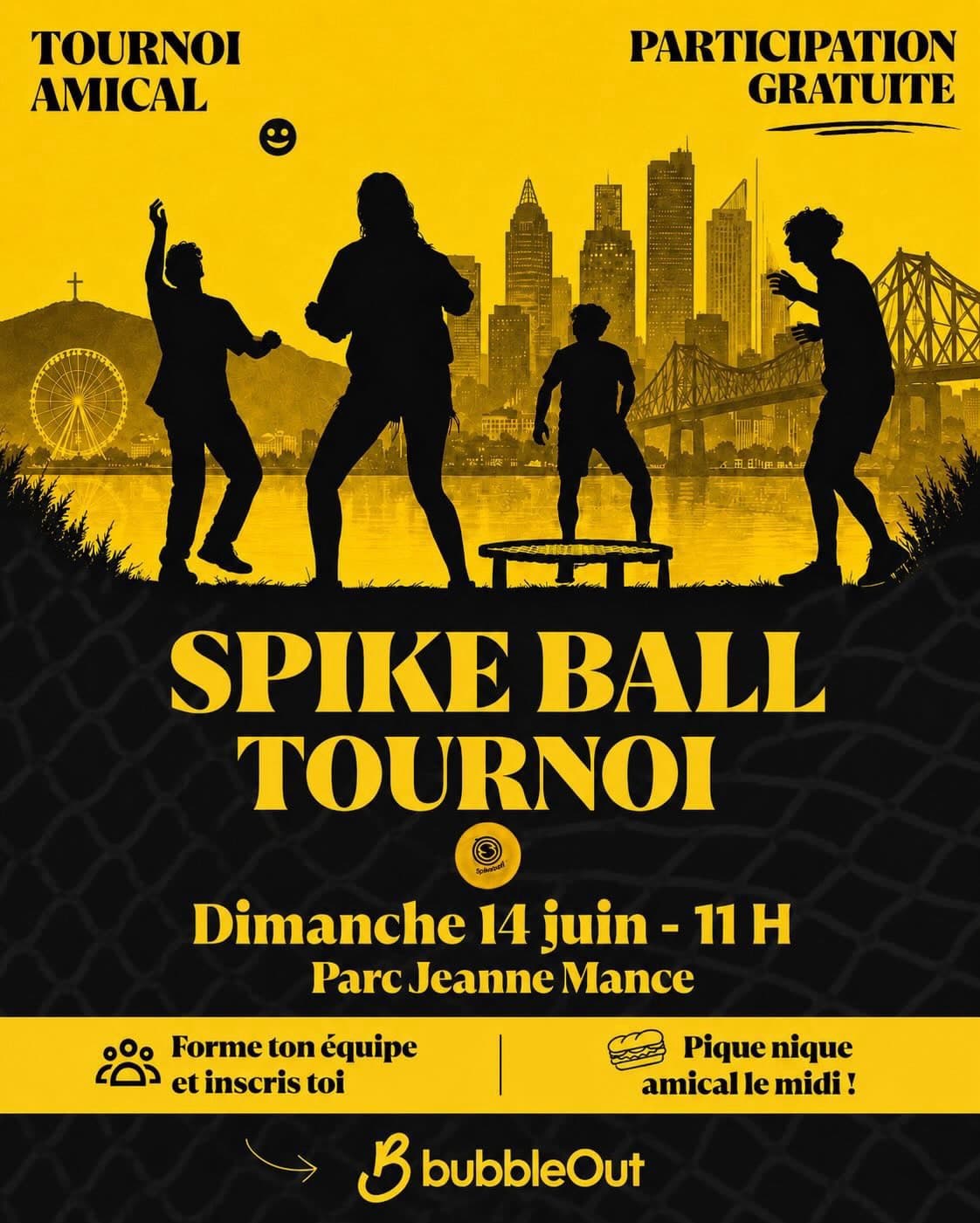 Event Tournoi de Spike-Ball à Parc Jeanne-Mance